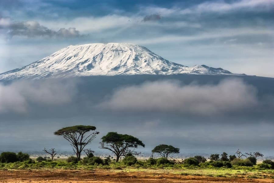 Mount Kilimanjaro seen from Amboseli National Park, Kenya